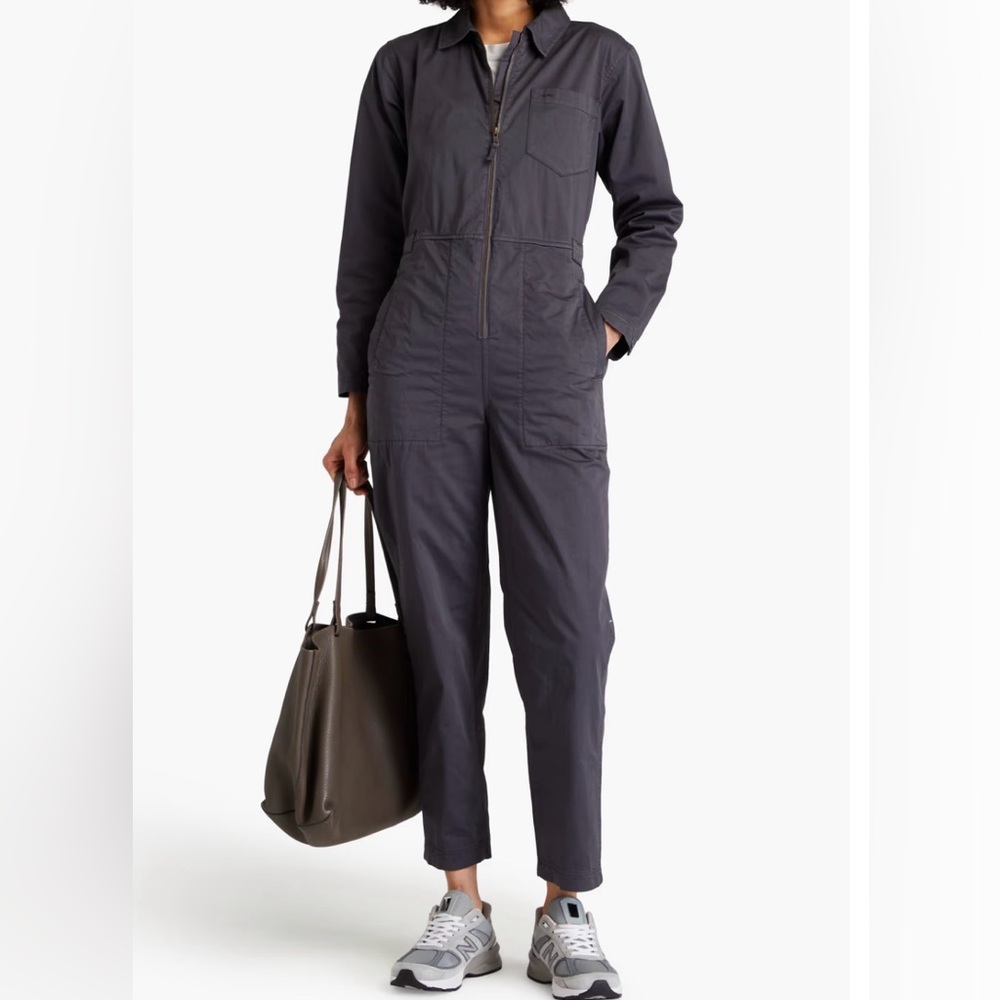 Alex Mill Grey Zip-Front Utility Jumpsuit